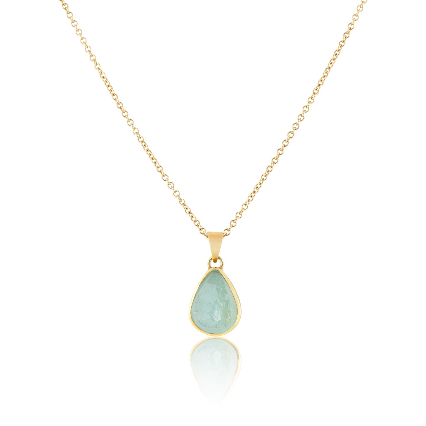 Unfiltered Aquamarine Large Pendant Necklace