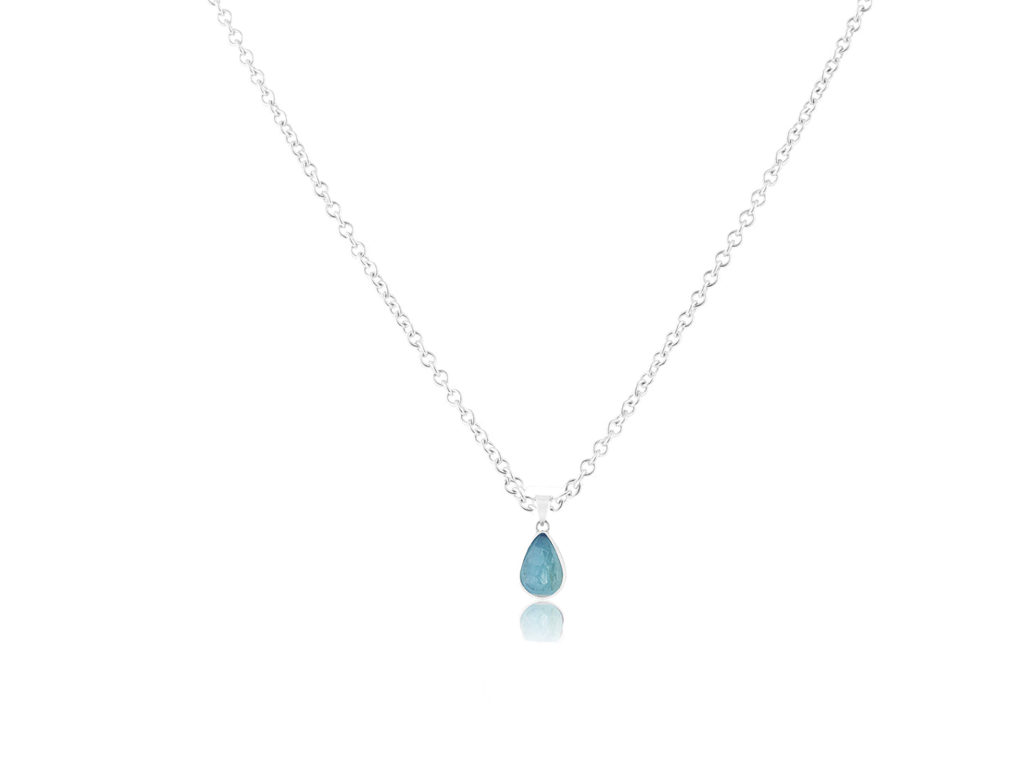 Unfiltered Blue Tourmaline Small Pendant Necklace