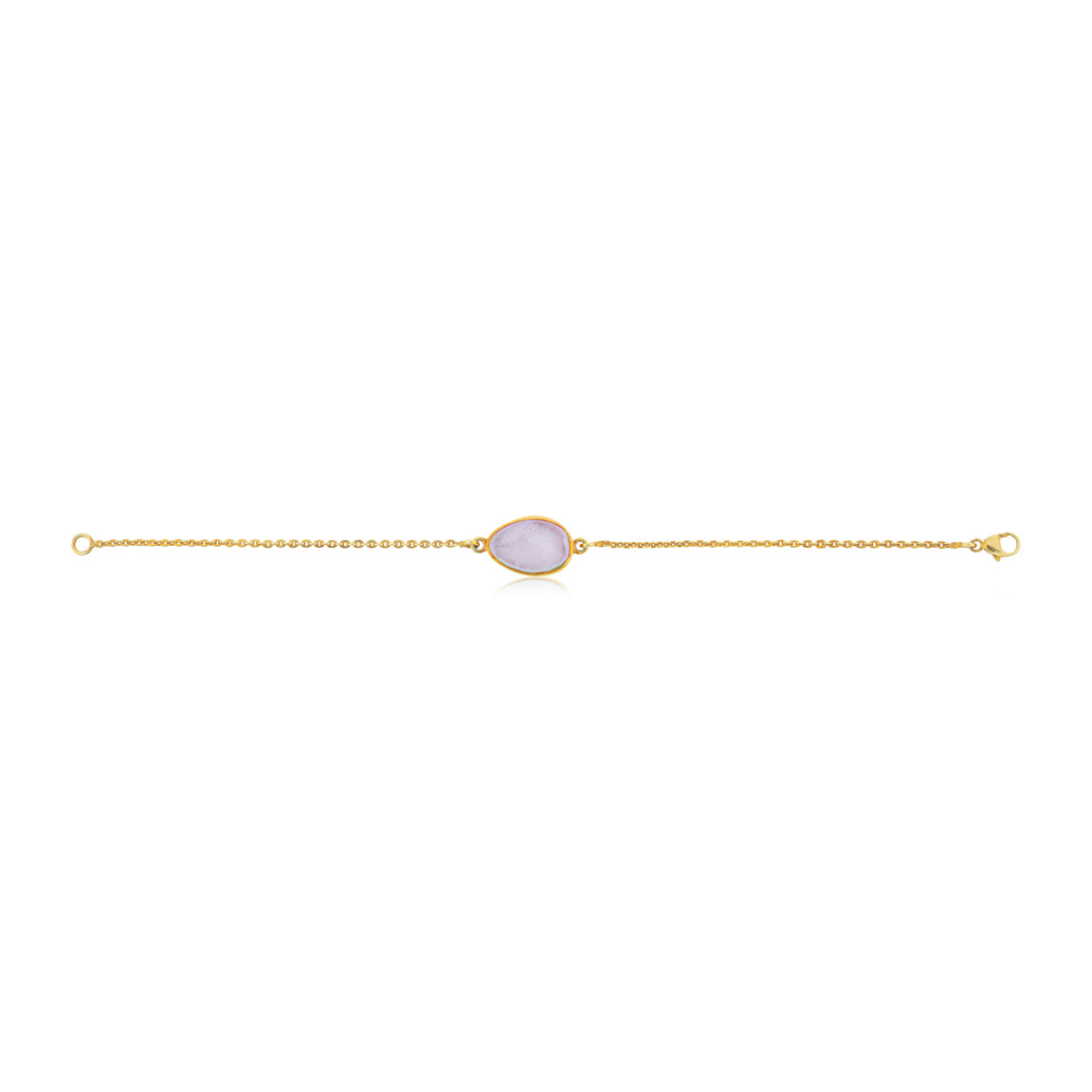 Unfiltered Rough-cut Rose Quartz Single Stone Bracelet