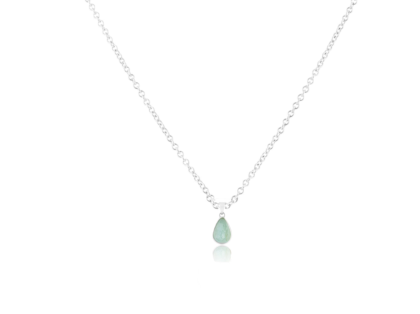 Unfiltered Aquamarine Small Pendant Necklace