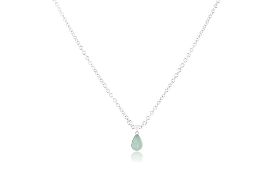 Unfiltered Aquamarine Small Pendant Necklace